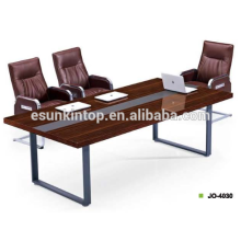 Профессиональная офисная мебель для столов для совещаний MDF + Меламиновая отделка с красивой обивкой цвета венге (JO-4030)